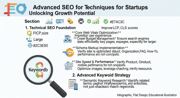 advanced seo techniques for startups - featured illustration