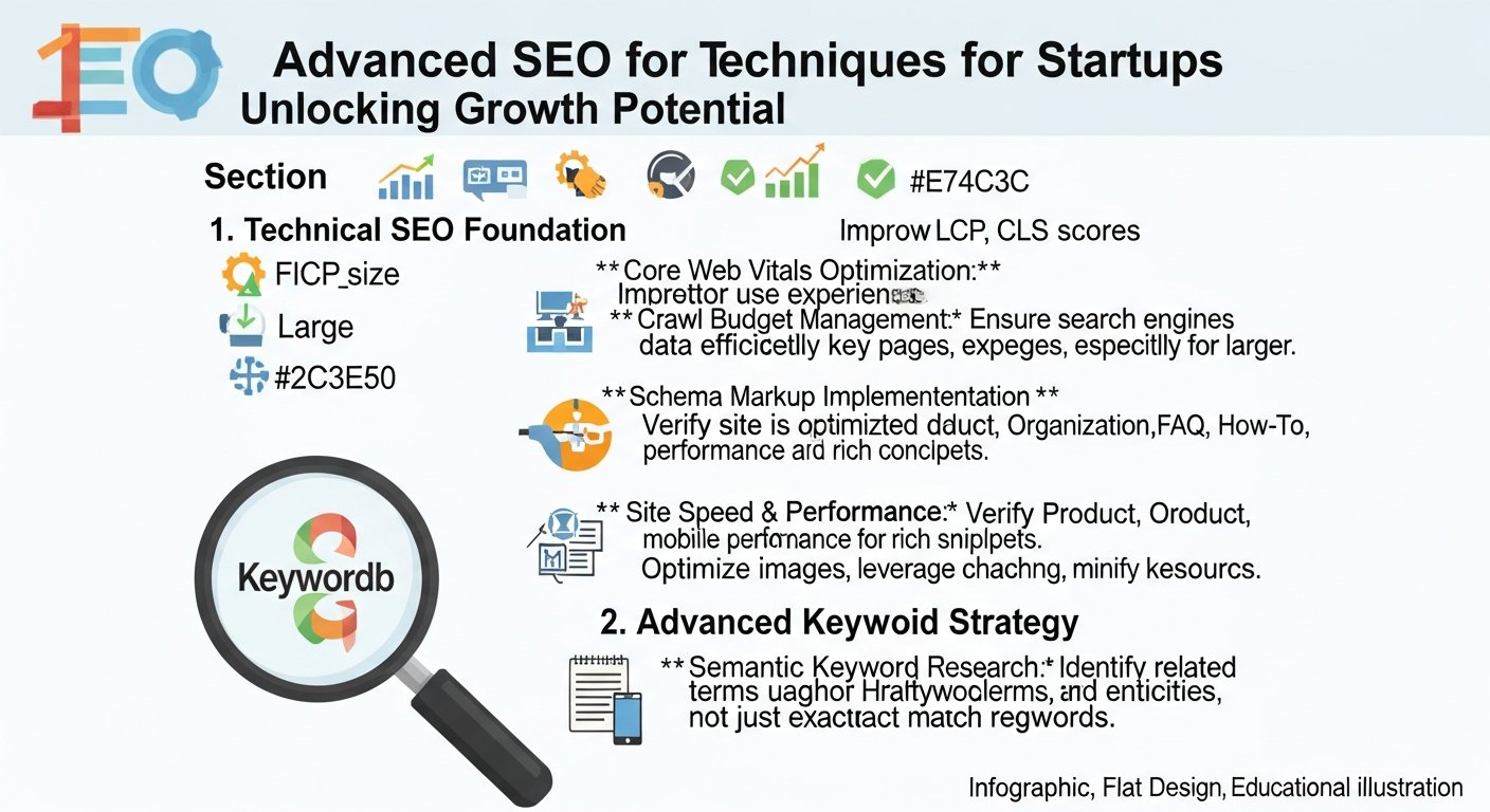 advanced seo techniques for startups - featured illustration