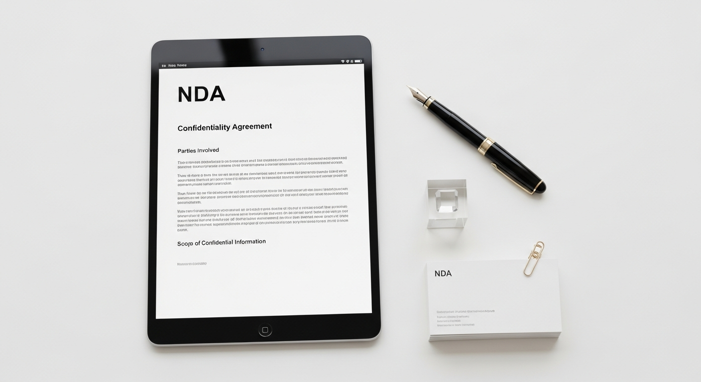 A stylized illustration of a shield protecting digital assets, representing intellectual property protection for startups.