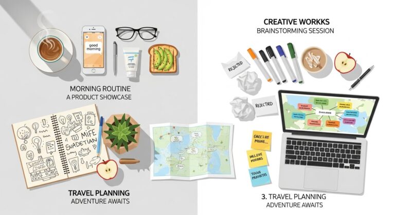 Featured illustration of a tech startup team collaborating on digital marketing strategy with laptop and analytics icons.